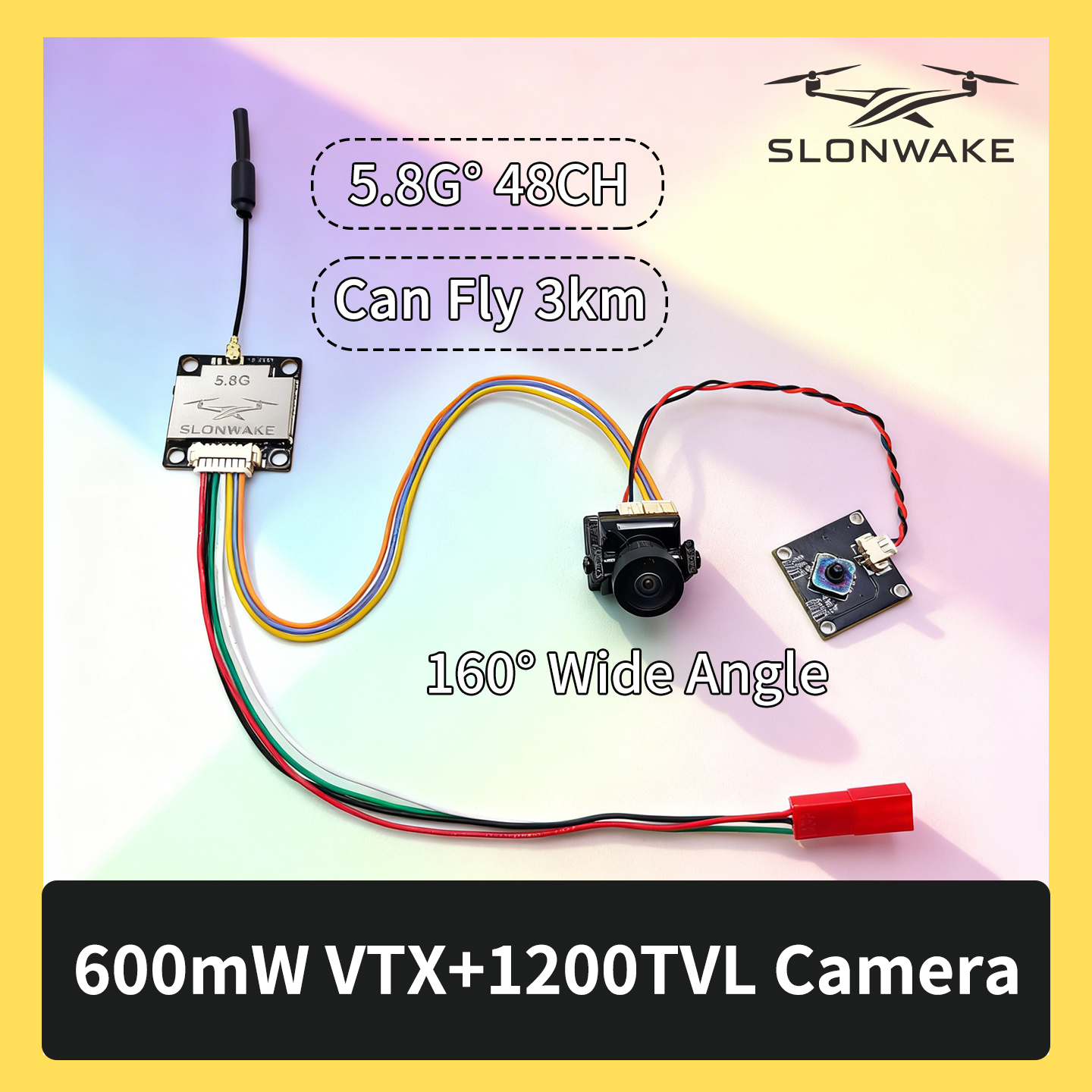 SLONWAKE 5.8G 600mW 7-24V FPV  - Drone Kit Fpv avaliação e preço