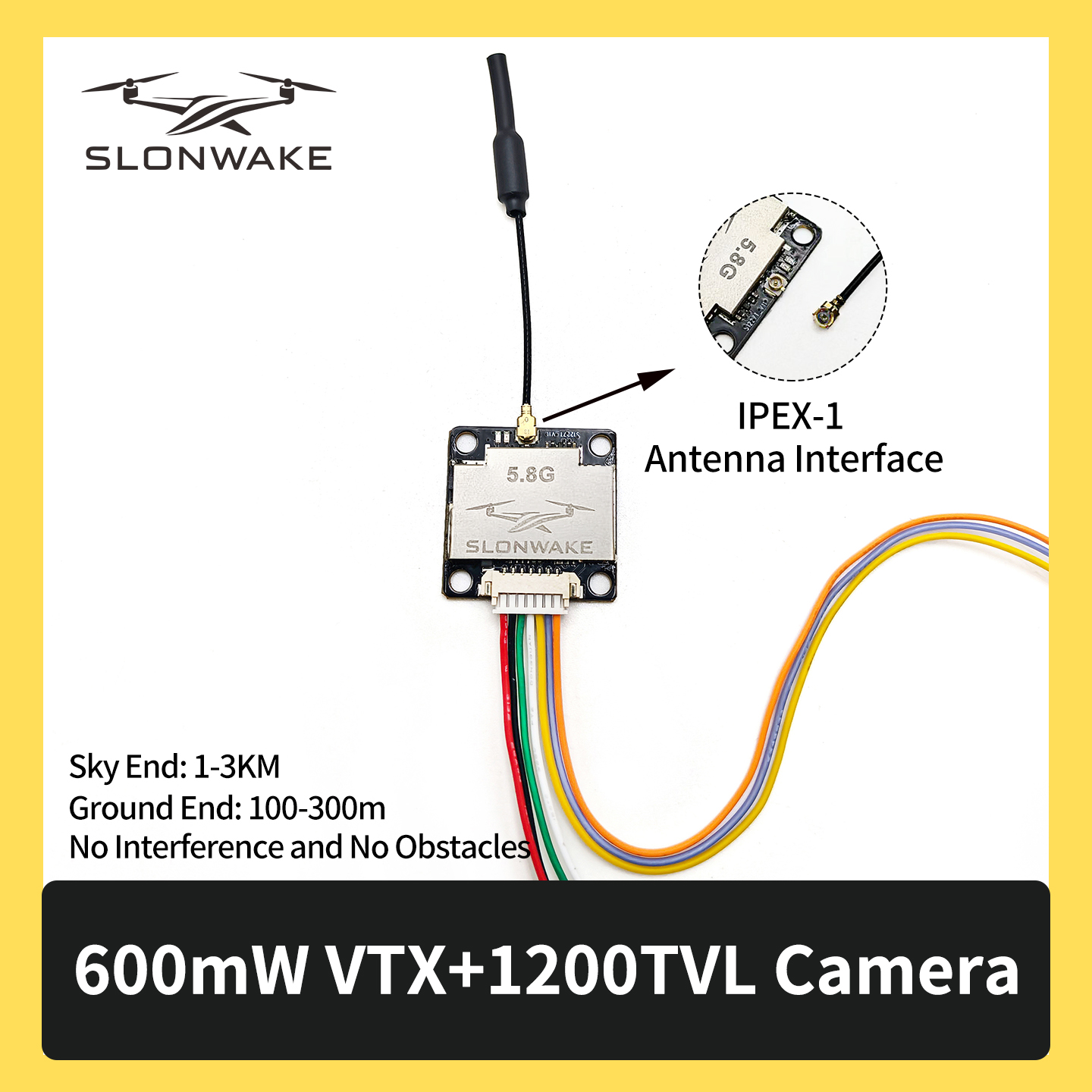 SLONWAKE 5.8G 600mW 7-24V FPV  - Drone Kit Fpv avaliação e preço