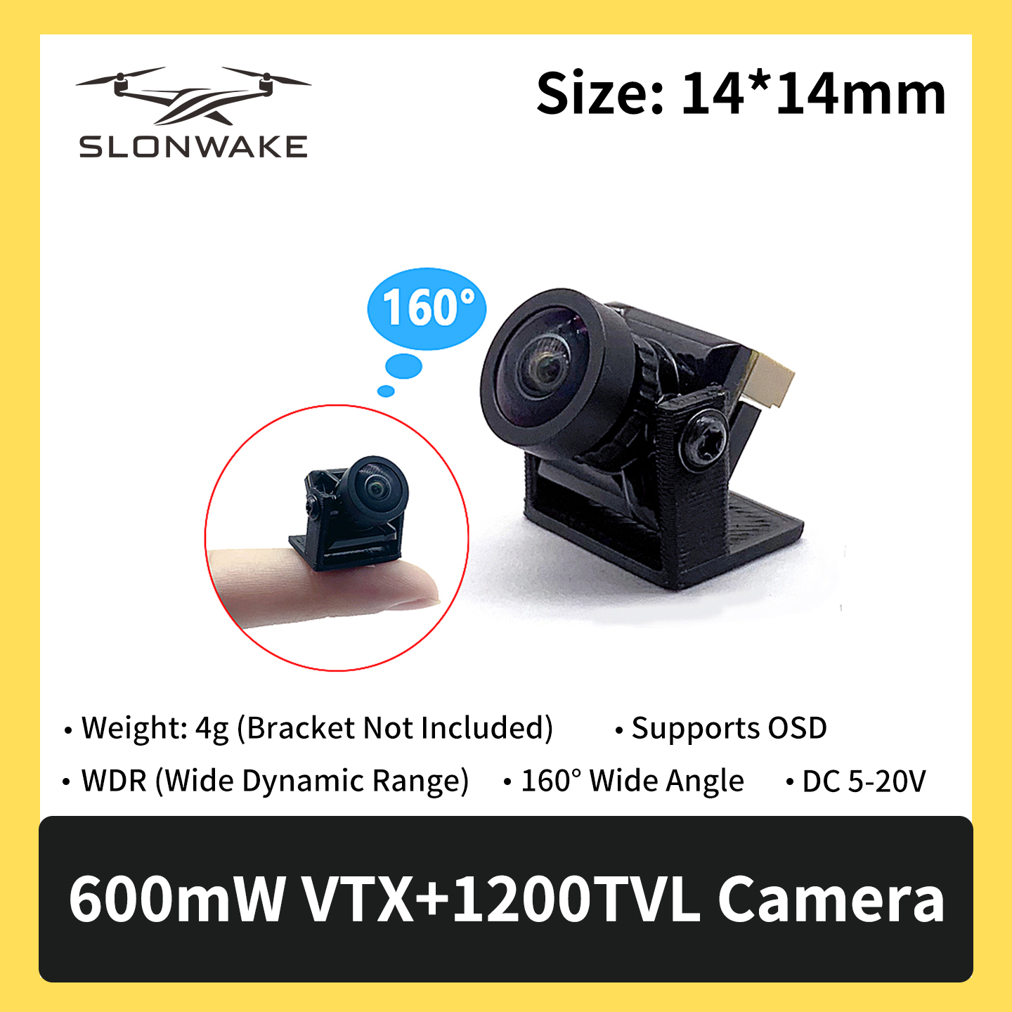 SLONWAKE 5.8G 600mW 7-24V FPV  - Drone Kit Fpv avaliação e preço