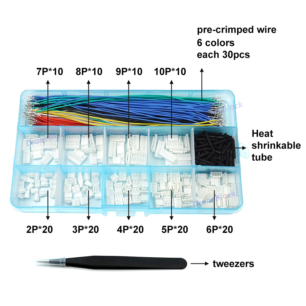 JST GH Connectors and Pre-Crim - Drone Kit Hexacopter avaliação e preço