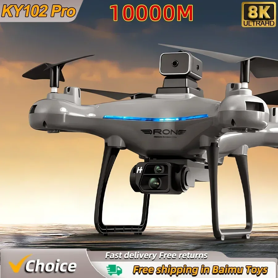 KY102 RC Drone 8K Professional - Drone Kit Vtol avaliação e preço