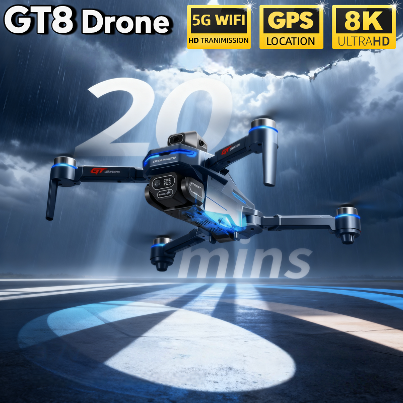 For Genuine GT8 Drone 4K Profe - Drone Kit Long Range avaliação e preço