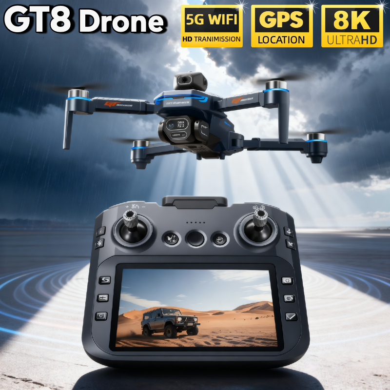 For Genuine GT8 Drone 4K Profe - Drone Kit Long Range avaliação e preço