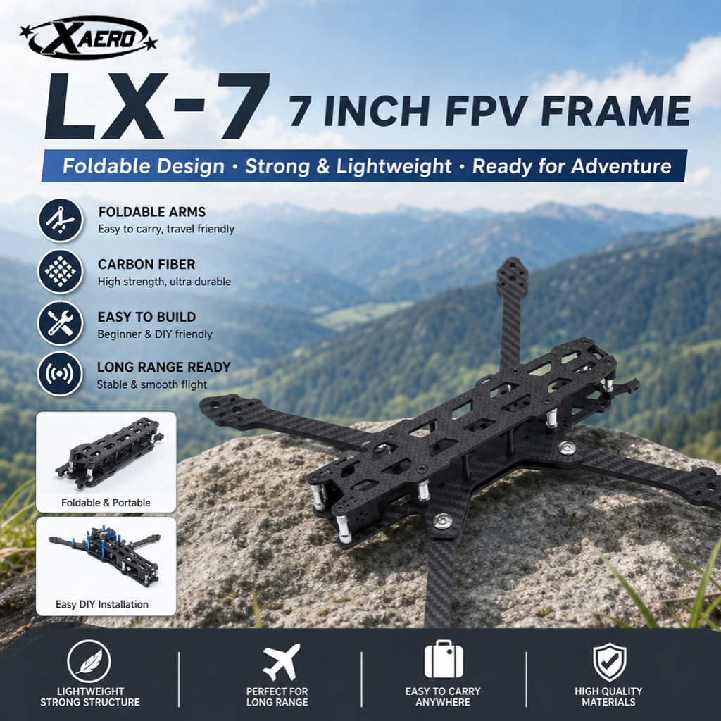 PAURC LX-7 Foldable 7 Inch FPV - Drone Kit Octocopter avaliação e preço